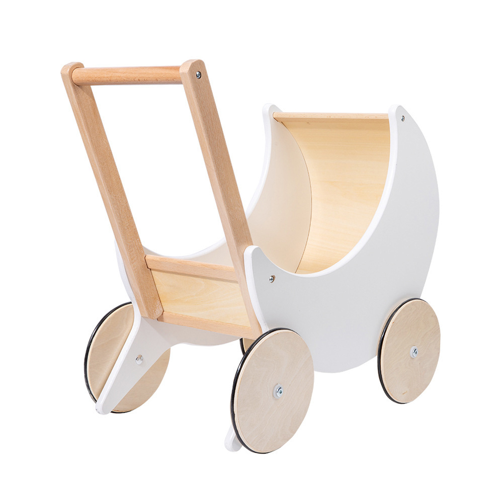Wooden Baby Stroller Toy - Safe Solid Wood-MD2512-3