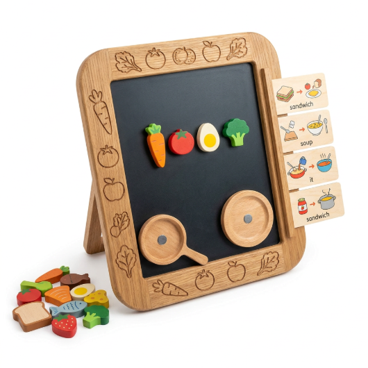 Montessori Wooden Kitchen Magnetic Learning Play Board-MDC2604-1